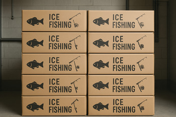 Stack of FrostBite kit cartons in a hallway ready to ship