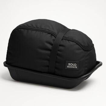 Solo starter kit strapped together into a compact bundle